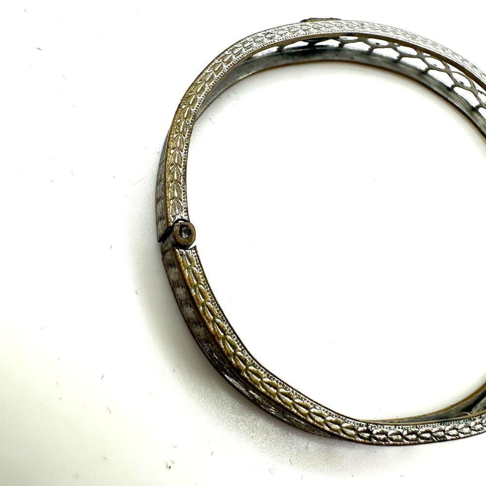 Troob and Degnan antique Art Deco blue Czech glass child’s baby bangle bracelet - Picture 4 of 7